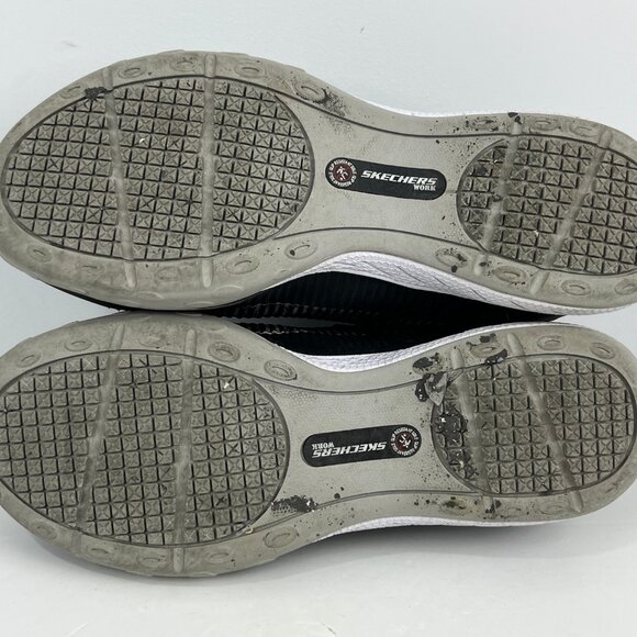 Skechers Safety Work Shoes Size 10 Gray Steel Toe Cap Round Toe Lace Up Flat Hee - Picture 6 of 6